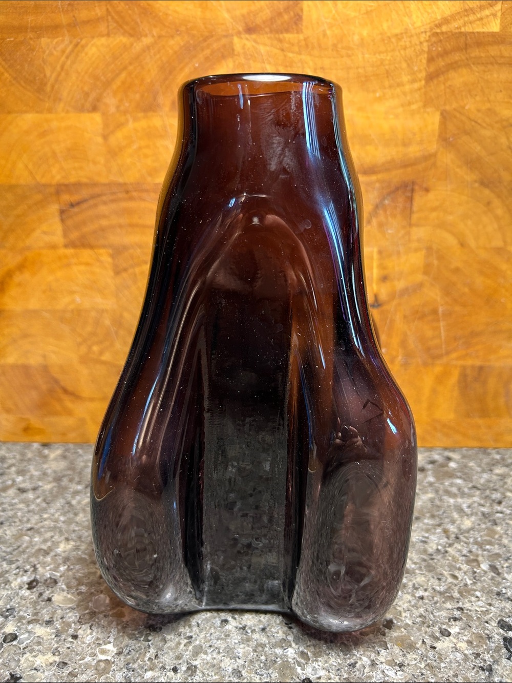 Handmade modern heavy glass vase